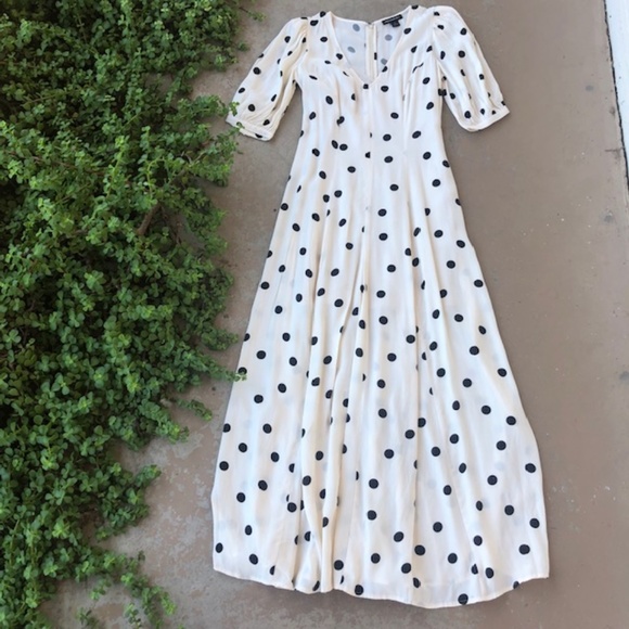 something navy polka dot dress